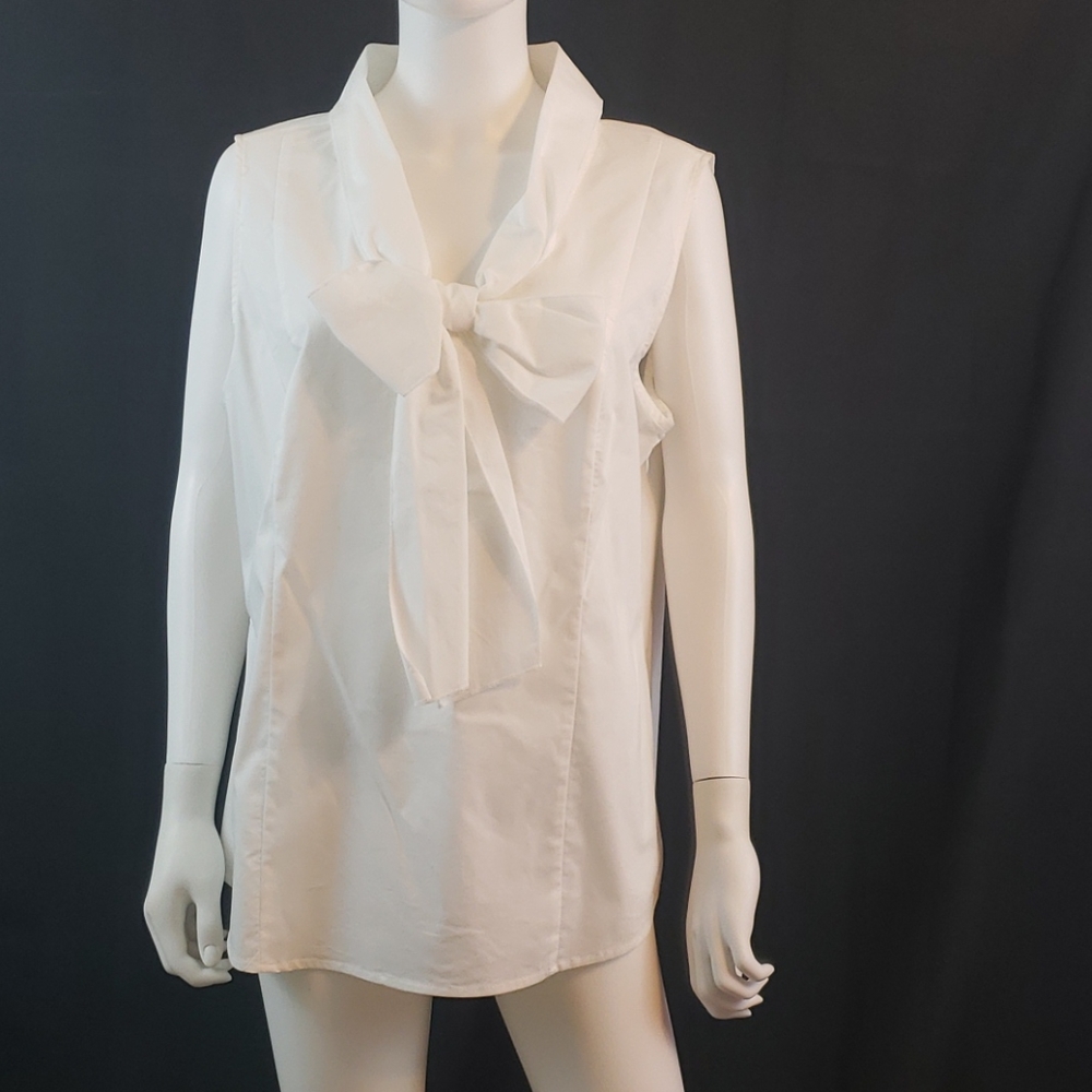 NWT Worthington stretch xl white sleeveless blouse